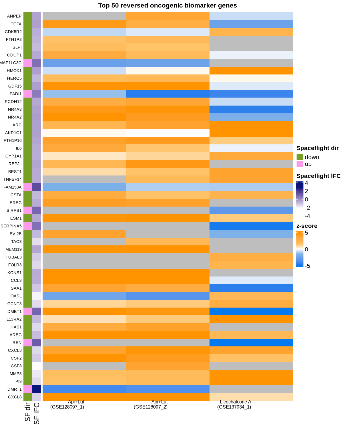 F12: Reversed Genes Heatmap